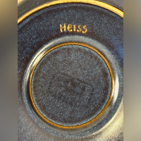 VTG Denby England Kismet Blue Stoneware Teacup and Saucer Heiss - Picture 8 of 12